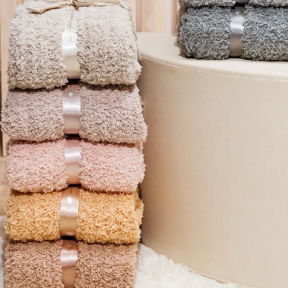 Styled Collection Dreamy Ribbed Buttery Baby Stroller Blanket 22x30 Apricot NEW